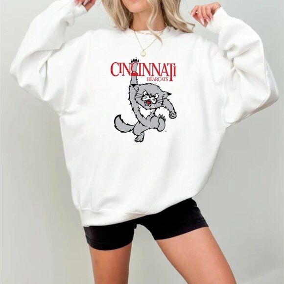 Sweaters - 90s Retro Cincinnati Bearcats Sweatshirt, University of Cincinnati, Bearcats, Ga